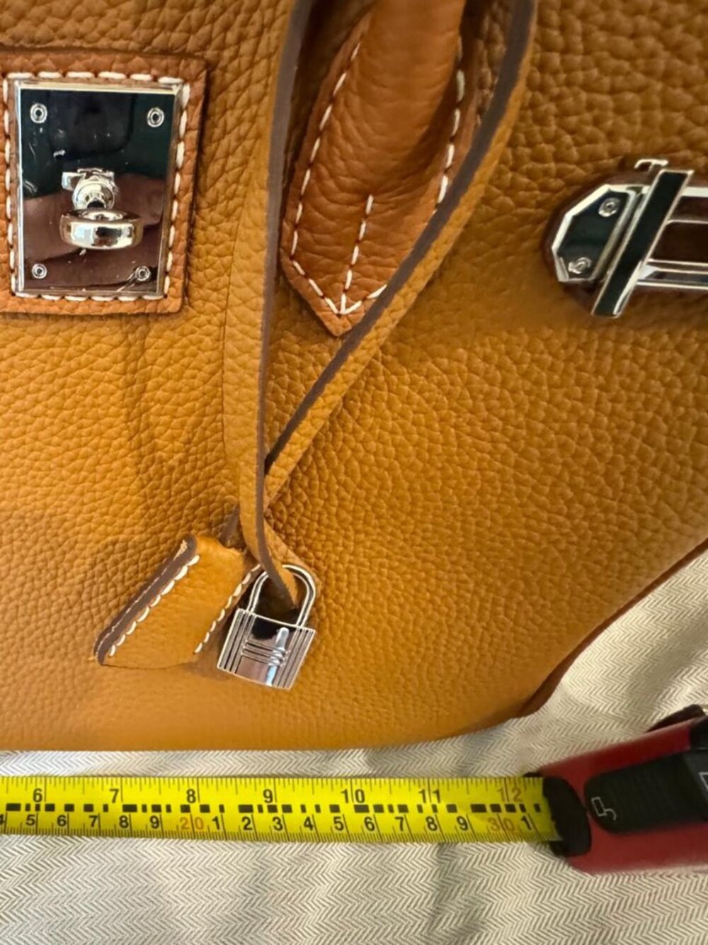 AS-NEW TOGO LEATHER SATCHEL BAG - Picture 5 of 14